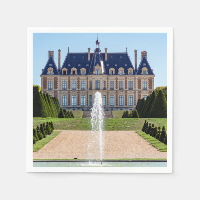 Chateau and parc de Sceaux in summer - France Napkins (Front)