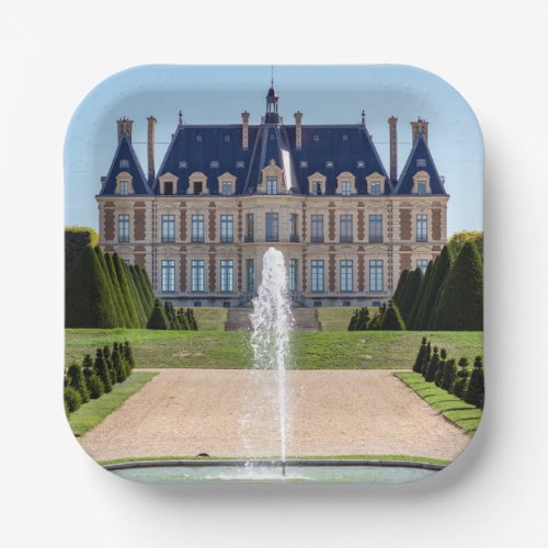 Chateau and parc de Sceaux in summer _ France Paper Plates