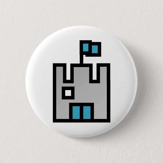 Chateau Castle Blue Button (Front)