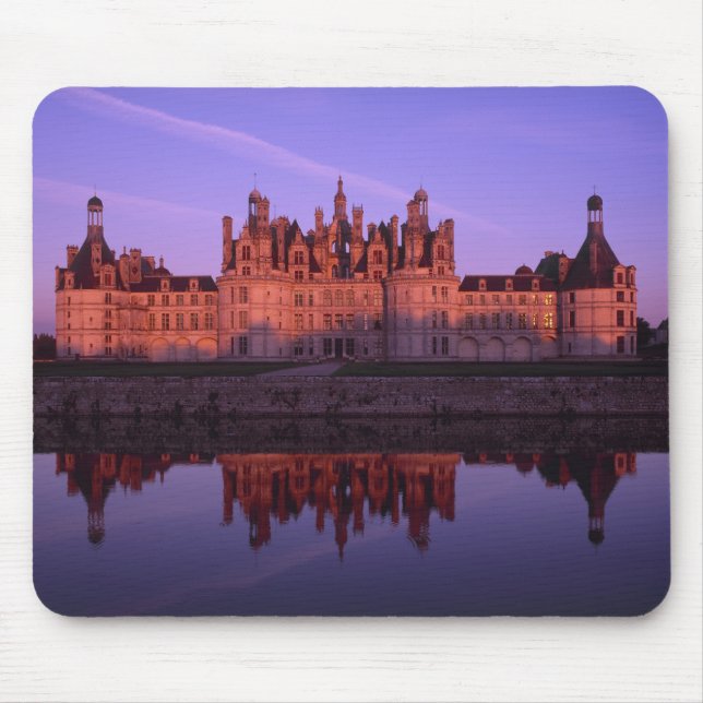 Chateau Chambord at sunset, Loire Valley, France Mouse Pad (Front)