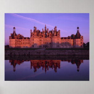 Chateau Chambord at sunset, Loire Valley, France Poster
