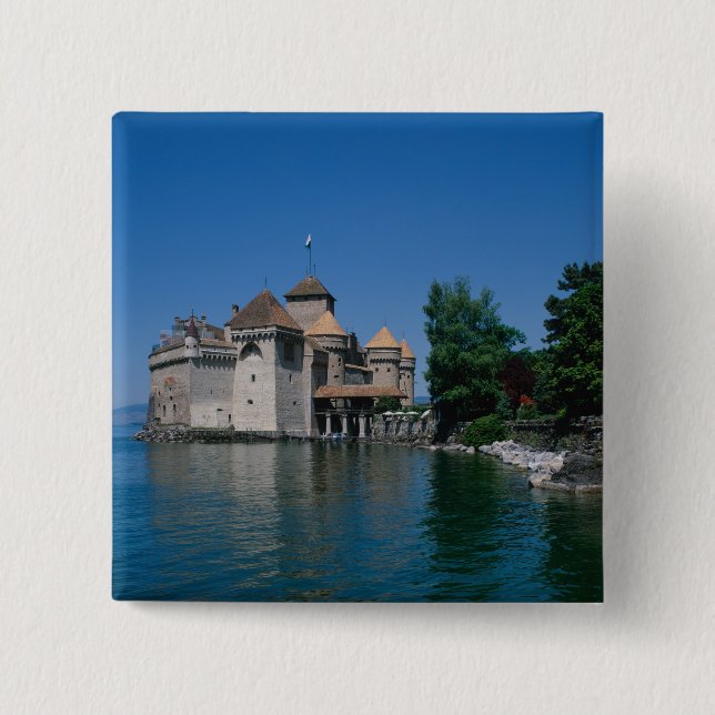 Chateau Chillon, Lake Geneva, Vaud Canton, Button (Front)
