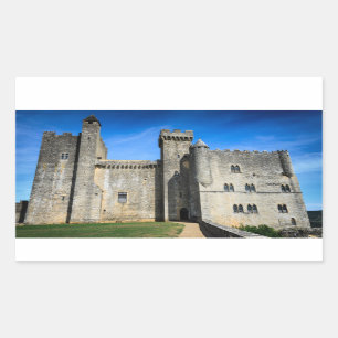 Chateau de Beynac castle rectangular sticker