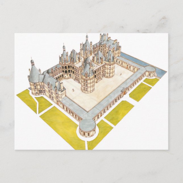 Chateau de Chambord Chambord Loir-et-Cher Postcard (Front)