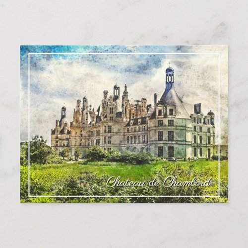 Chateau de Chambord France Postcard