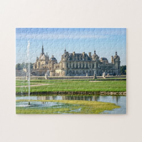 Chateau de Chantilly and Le Notre Garden _ France Jigsaw Puzzle