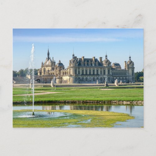 Chateau de Chantilly and Le Notre Garden _ France Postcard