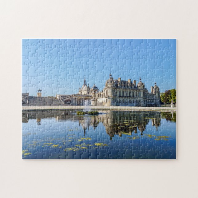 Chateau de Chantilly with reflection in a pond Jigsaw Puzzle (Horizontal)