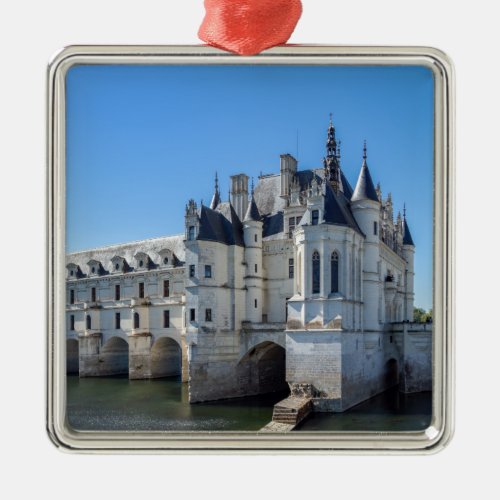Chateau de Chenonceau in the Loire Valley _ France Metal Ornament