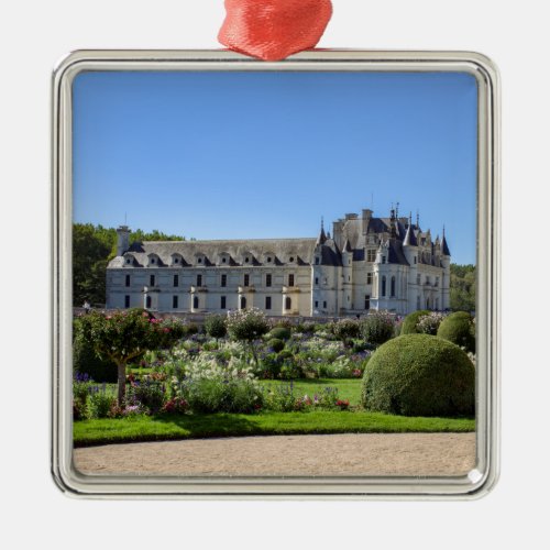 Chateau de Chenonceau in the Loire Valley _ France Metal Ornament