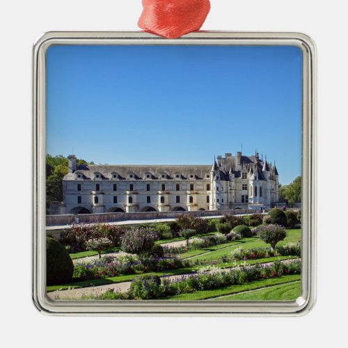 Chateau de Chenonceau in the Loire Valley _ France Metal Ornament