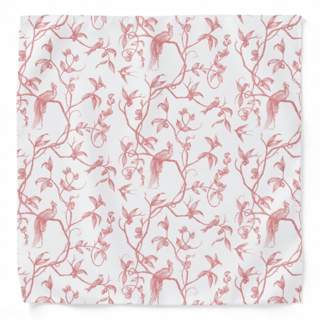 Chateau de Colombe Peacock toile bandana (pink) (Front)