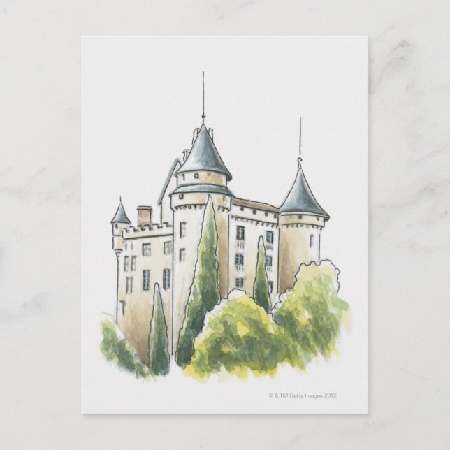 Chateau de Mercues, France Postcard (Front)