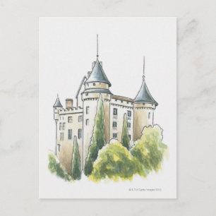 Chateau de Mercues, France Postcard