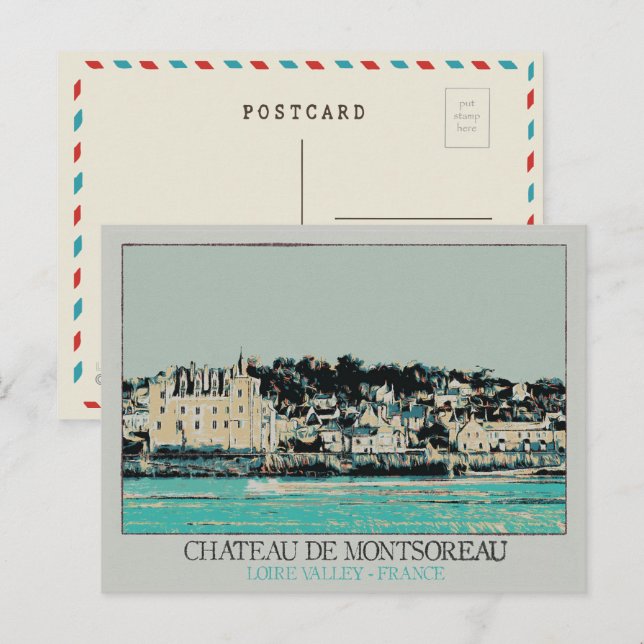 Château de Montsoreau in the Loire valley, France Postcard (Front/Back)
