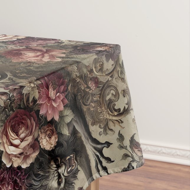 Château des Loups – Gothic Baroque Werewolf Tablecloth (In Situ)