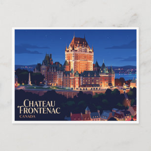 Château Frontenac at Night Quebec City Canada Postcard