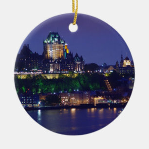Chateau Frontenac Castle Night Quebec Ornament