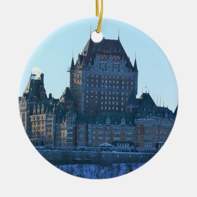 Chateau Frontenac, Quebec, Canada Ceramic Ornament (Front)