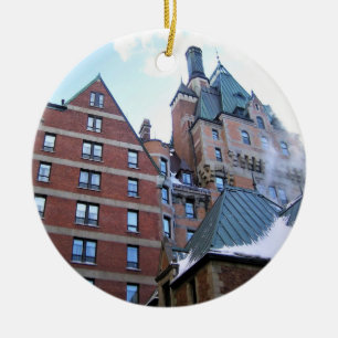 Chateau Frontenac, Quebec, Canada Ceramic Ornament