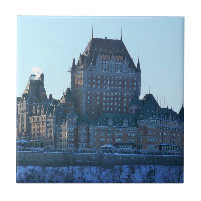 Chateau Frontenac, Quebec, Canada Ceramic Tile (Front)