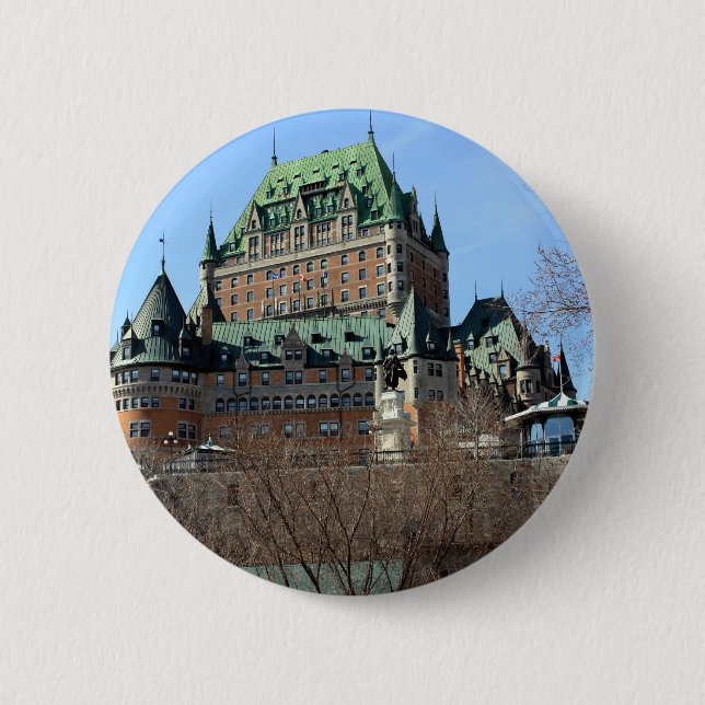 Château Frontenac, Québec, Canada Pinback Button (Front)