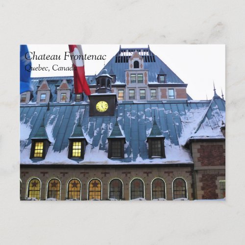 Chateau Frontenac Quebec Canada Postcard