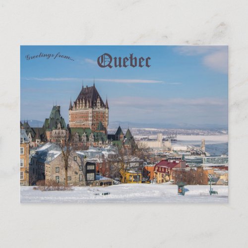 Chateau Frontenac Quebec City Quebec Postcard
