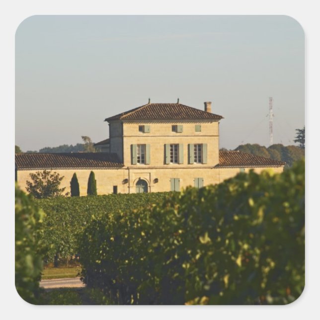 Chateau Lafleur Petrus and vineyard, in Pomerol, Square Sticker (Front)