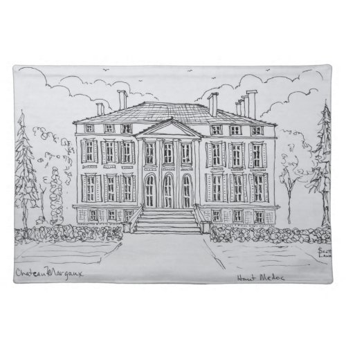 Chateau Margaux  Bordeaux France Cloth Placemat