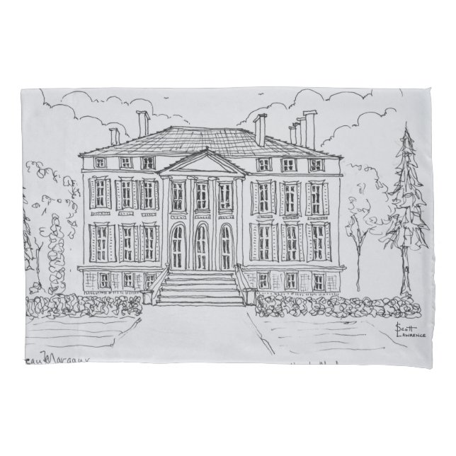 Chateau Margaux | Bordeaux, France Pillow Case (Front-Left)