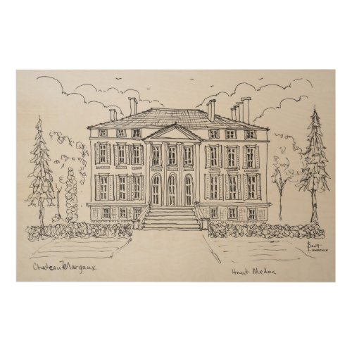 Chateau Margaux  Bordeaux France Wood Wall Art