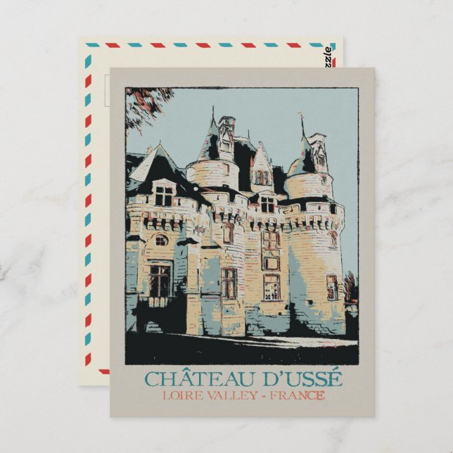Chateau of Ussé in the Loire valley, France Postcard (Front/Back)