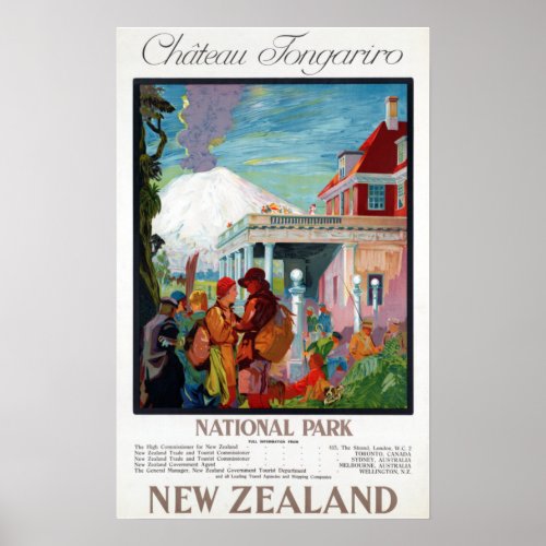 Chateau Tongariro National Park New Zealand Poster