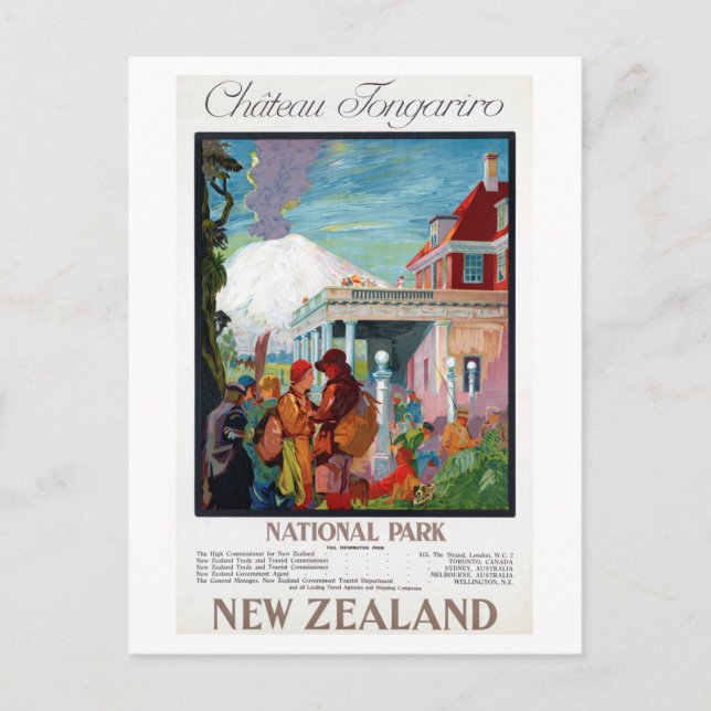 Chateau Tongariro National Park New Zealand Poster Postcard (Front)