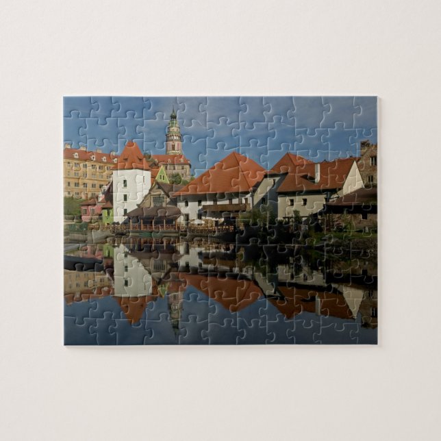 Chateau tower, Vltava River, Cesky Krumlov, Jigsaw Puzzle (Horizontal)