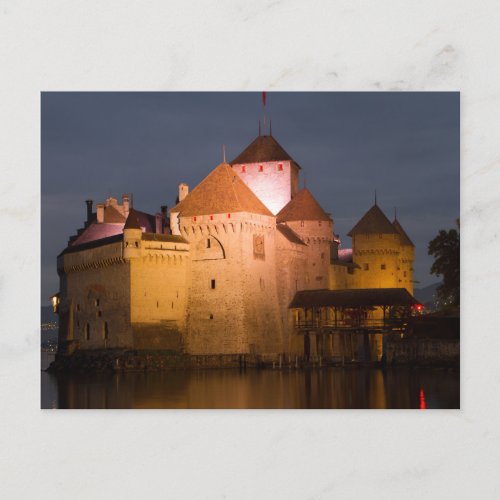 Chateaux Chillon Switzerland Postcard