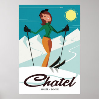 Chatel ski poster
