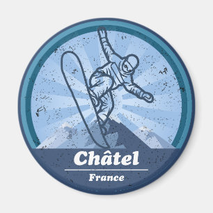 Châtel Station de ski - Snowboard Magnet