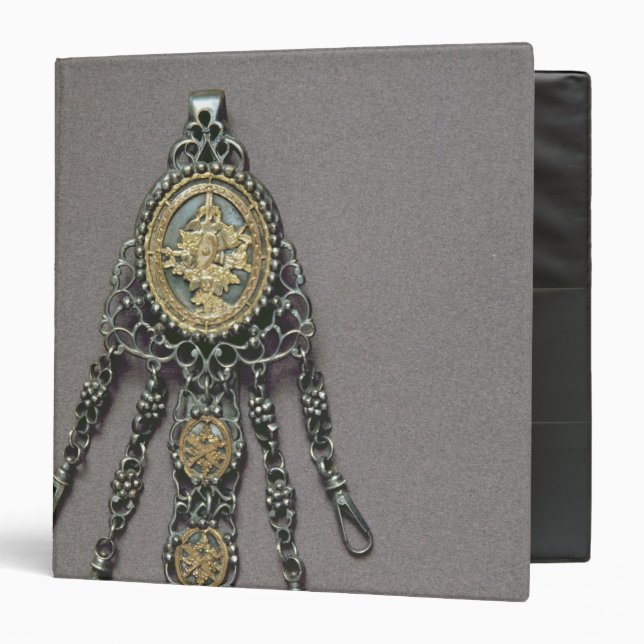 Chatelaine, late 18th century 3 ring binder (Front/Inside)