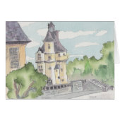 "Chateux" Watercolor Sketch Greeting Card (Front Horizontal)