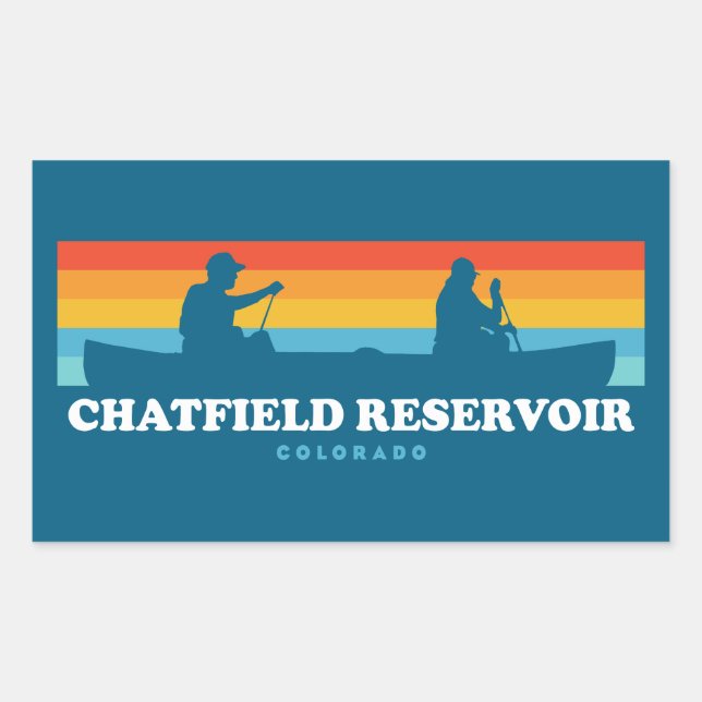 Chatfield Reservoir Colorado Canoe Rectangular Sticker (Front)