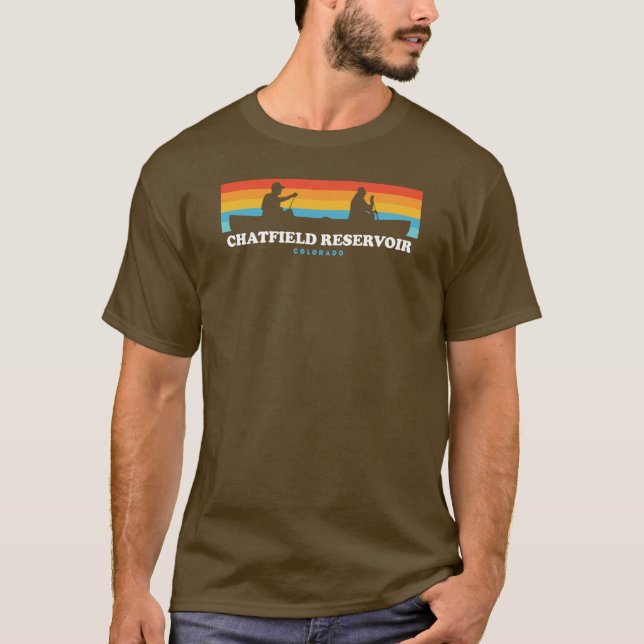 Chatfield Reservoir Colorado Canoe T-Shirt (Front)