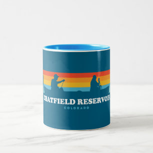 Chatfield Reservoir Colorado Canoe Two-Tone Coffee Mug