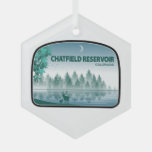 Chatfield Reservoir Colorado Deer Glass Ornament