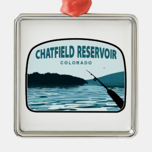 Chatfield Reservoir Colorado Fishing Rod Metal Ornament