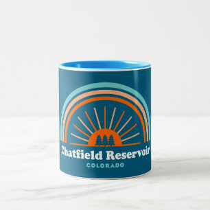 Chatfield Reservoir Colorado Rainbow Two-Tone Coffee Mug
