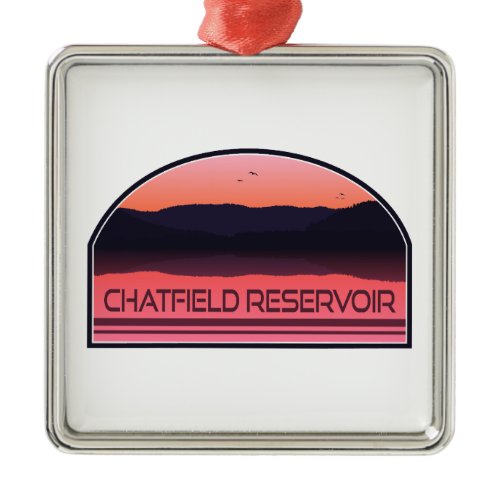 Chatfield Reservoir Colorado Red Sunrise Metal Ornament