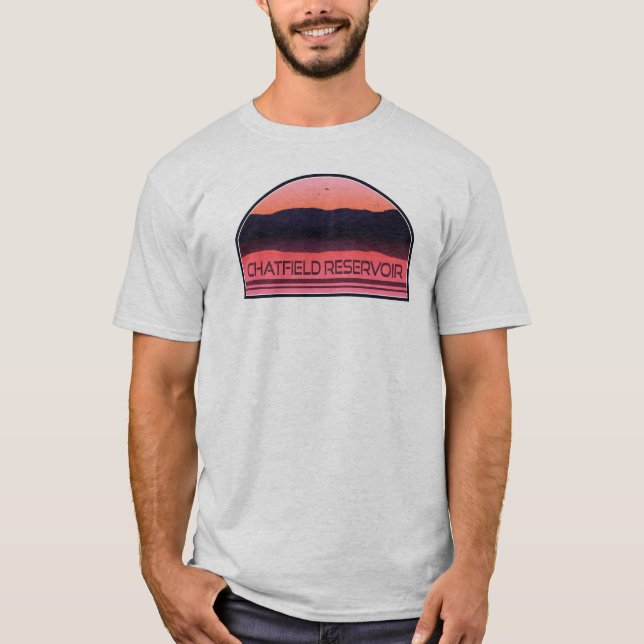 Chatfield Reservoir Colorado Red Sunrise T-Shirt (Front)