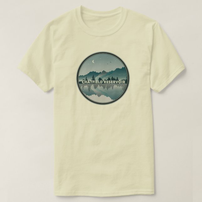 Chatfield Reservoir Colorado Reflection T-Shirt (Design Front)